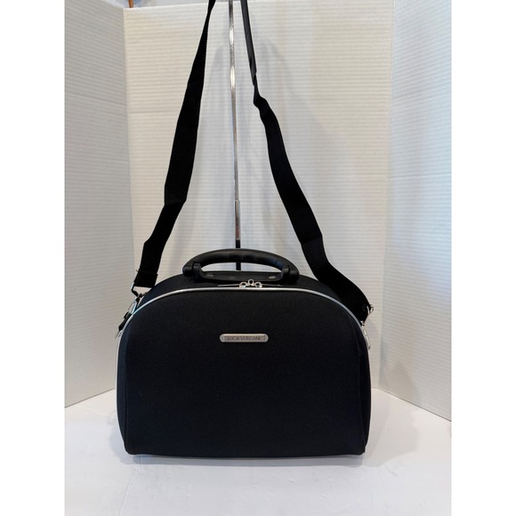 Luca Vergani Handbags - LUCA VERGANI Black Make Up Travel Hard Case Bag w/ Strap